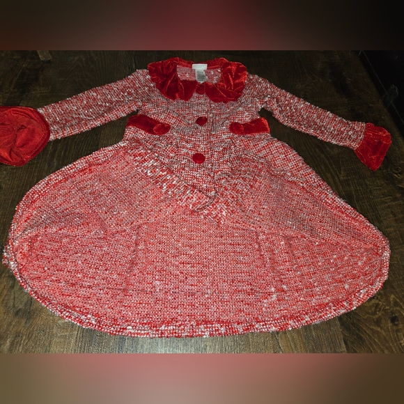 Red and White Kids Over Coat- Blue Beri Gold - Picture 8 of 12